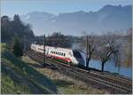 Kurz bevor Walter sein schönes Bild des FS Trenitalia ETR 610 012 mit dem Château der Chillon anfertigte, drückte ich in die Gegenrichtung ab und zeige nun den  New Pendolino  im