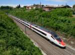 Die von Alstom in Savigliano gebauten und von Giorgio Giugairo designten ETR's 610 bilden momentan das Zugpaar EC 37/42 von Genf nach Venedig Santa Lucia.