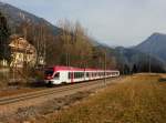 Ein ETR 170 am 06.02.2016 unterwegs bei Campo di Trens.