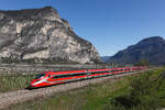 ETR 1000 Frecciarossa 400 007 am 02.04.2026 bei Salurn.
