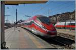 Eine kleine Italienrundreise: (Bild 2): Der ETR 400! Dieser fährt von Milaon ohne Halt bis Roma; so weit wollte ich nicht, also fuhr ich mit dem ETR 400 Frecciarossa 1000 in das mir bisher