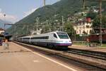 Cisalpino ETR470.4 nach Milano im Bahnhof Bellinzona am 19.