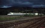 Ein ETR 470 Cisalpino hat auf seiner Fahrt von Stuttgart Hbf. nach Milano Centrale den Bahnhof Tuttlingen erreicht (Mai 1999)