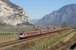 Ein ETR 485 am 07.03.2015 bei Salorno.