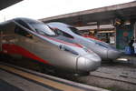 28 dic 2011, Roma Termini station, a pair of ETR 600 just arrived from a fast course.