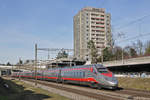 ETR 610 Trenitala Nr. 12 fährt Richtung Bahnhof SBB. Die Aufnahme stammt vom 24.01.2018.