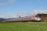 ETR 610 Trenitalia Nr. 3 fährt Richtung Bahnhof Itingen. Die Aufnahme stammt vom 18.03.2019.