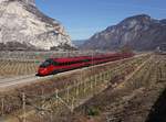 Der ETR 675 005 am 02.03.2019 unterwegs bei Salorno.
