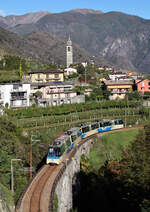 Intragna im Centovalli, was für eine tolle Landschaft! Panorama-Express von Locarno nach Domodossola kurz nach Intragna.