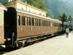 Hist.Abteilwagen  centoporte  (hundert T�ren)des Vereins Gruppo ALe 883,am 31.07.05 in Chiavenna