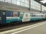 Ein Schlaf/Liegewagen der FS. Hier der EuroNight aus Napoli-Roma-Brenner-Innsbruck-Rosenheim-Mnchen. Aufgenommen am 24.09.07