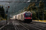 �BB railjet in Richtung �sterreich, bei der Durchfahrt durch den Bahnhof Ugovizza-Valbruna.