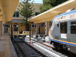 Leicht rostiger Regionalzug im Kopfbahnhof in Trapani. Trapani, 30.4.2026