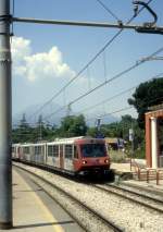 Ferrovia Circumvesuviana: Elektrischer Triebzug Bahnhof Pompei Scavi - Villa dei Misteri am 17.