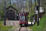 TW 21 ex Trogenerbahn in der Endstation Maria Himmelreich. Ursprnglich verkehrte von hier die Zahnradbahn hinunter nach Bozen. (08.05.2012)