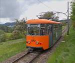 Triebzug 12 der Rittnerbahn (frher Esslingerbahn) auf der Fahrt von Klobenstein in Richtung Oberbozen. 17.05.2019 (Jeanny)