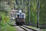 Der Alioth Triebwagen nhert sich der Station Oberbozen.