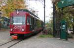 Zug Nr.21 der Rittnerbahn(ex.Trogener Bahn)bei der Station Oberbozen/Soprabolzano.07.10.14