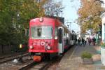 Zug Nr.24(ex.Trogener Bahn)kurz vor der Abfahrt nach Klobenstein/Collalbo in Oberbozen/Soprabolzano.07.10.14