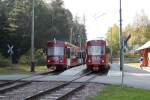 Lichtenstern/Stella Renon ist die einzige Kreuzungsstation auf der Strecke.(eröffnet 1907)Die Station wurde in den letzten Jahren(2007 war ich das letzte Mal hier)modernisiert.07.10.14