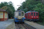 FERROVIA GENOVA CASELLA FGC  NORMALBETRIEB  Die morgendliche Zugskreuzung in Torrazzo der Züge 5 und 6.