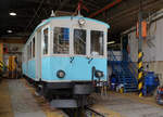 FERROVIA GENOVA CASELLA FGC  NORMALBETRIEB  Triebwagen A2 in der Werkstätte Genova P.Manin abgestellt am 4.