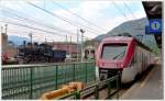 ETi 414 der Schmalspurbahn Trento-Mal und 625 011 in Trento.