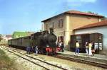 Lok SFS 5 mit Sonderzug im Bahnhof Sorso (10. September 1989)