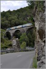 SSIF Treno Panoramico 61 im Land der 100 Täler zwischen Camedo und Verdasio. (03.09.2014)