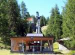 Kurze Standseilbahn auf der Alpe Pal bei Chiesa im Valmalenco nrdlich von Sondrio, aufgenommen am 16.07.2007