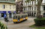 Der Mailänder Ventotto 1580 biegt am 03.05.2019 von der Via Lazzaretto in die Viale Vittorio Veneto ein