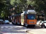 Tram ATM-4975 unterwegs auf der Linie 9.
Die Bahnen der Reihe 4900 stammen aus den 1970er Jahren.
Milano 2010-09-10