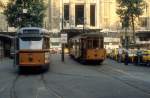 Milano / Mailand ATM SL 1 (GTw 4607) / SL 9 (Tw 1936) Stazione Centrale im August 1984.