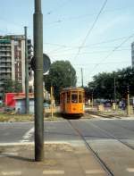 Milano / Mailand ATM SL 9 (Tw 1688) Piazza della Repubblica im Juli 1987.
