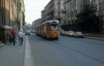 Milano / Mailand ATM Tranvia interurbane / Überlandstrassenbahnlinie Milano - Carate (Tw 554) im August 1984.