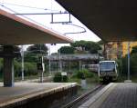 Die Metro nach Roma(I) und fährt in Lido-Centro ein.