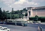 Roma / Rom ATAC Linea tranviaria / SL ED (Stanga-TAS 7053) Viale delle Belle Arti am 23.  August 1970. - Scan eines Diapositivs.