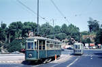Roma / Rom ATAC Linea tranviaria / SL 11 (MRS-Tw 2199) Piazza del Colosseo am 27. August 1970. - Scan eines Diapositivs.