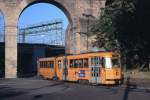 Rom Tw 7061 im Abendlicht an der Porta Maggiore, 29.08.2001.