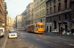 Roma / Rom ATAC SL 516 (Gelenktriebwagen 7077) Via Farini im Februar 1989.