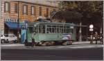 Tram 21xx in grner Farbgebung in Rom. (Archiv 10/84)