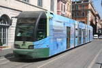 Italia, Roma, ATAC  Tramway 9116 on line 8, at the terminus Largo di Torre Argentina  25/7/2006