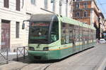Italia, Roma, ATAC  Tramway 9114 on line 8, at the terminus Largo di Torre Argentina  25/7/2006