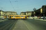 Torino / Turin ATM SL 16 (Tw 3183) Piazza Vittorio Veneto im August 1984.