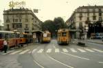 Torino / Turin ATM SL 3 (Tw 3138) / SL 10 (Tw 3125) Stazione Porta Susa FS / Piazza XVIII Dicembre am 5. Juli 1981.