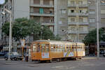 Milano / Mailand ATM Linea tranviaria / SL 23 (Motrice / Tw 1561) Piazza Bottini / Stazione Lambrate am 2. August 1984. - Scan eines Farbnegativs. Film: Kodak CL 200 5093. Kamera: Minolta XG-1.