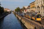 Tw.4973 als Linie 2 auf dem Ripa di Porta Ticinese, der entlang der als Naviglio Grande bezeichneten Wasserstra�e f�hrt. (19.04.2026)