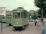 Roma / Rom ATAC Linea tranviaria / SL 30/ (MRS 2261) Piazzale Ostiense am 19. Juni 1975. - Scan eines Farbnegativs. Film: Kodak Kodacolor II.