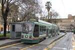 Italia, Roma, ATAC  Tramway 9019 at the terminus of line 19, Piazza Risorgimento  1/3/2014