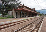 Blick auf das Bahnhofsgebäude von Bressanone/Brixen, am 8.7.2016.